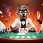 Engage with 11BET's vibrant casino scene featuring dynamic game elements and animated characters.