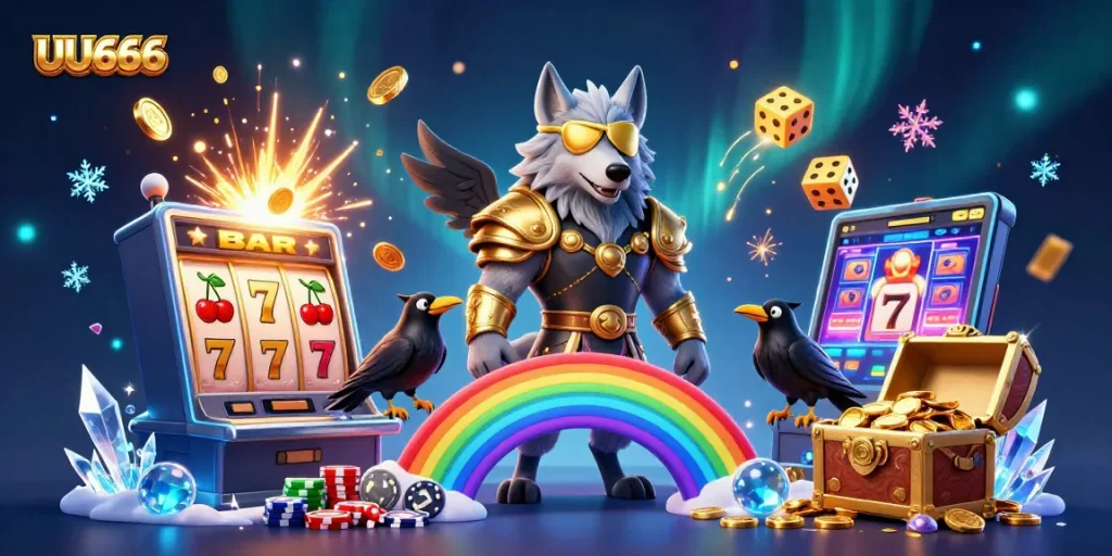 Spin the reels of the UU666 slot machine amid fantasy elements and Norse mythology.