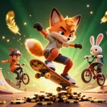Engage in thrilling gameplay at hitclub1 with an energetic casino scene of cartoon animals.