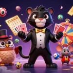 Experience exciting gameplay with M3 casino login featuring a stylish panther, wise owl, and lucky mouse.